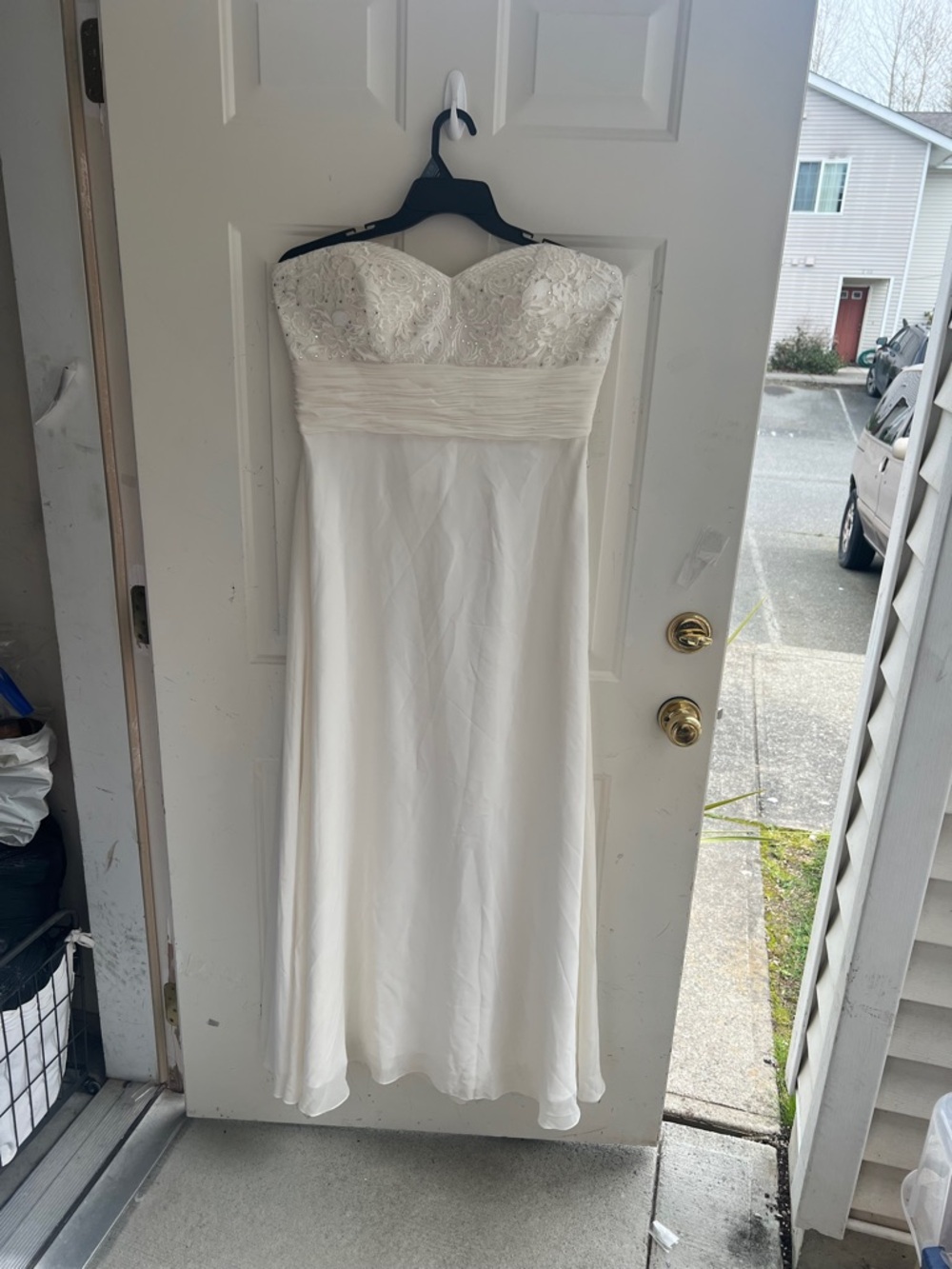 Wedding Dress Strapless Ivory Lace Sweetheart A-Line Dress
